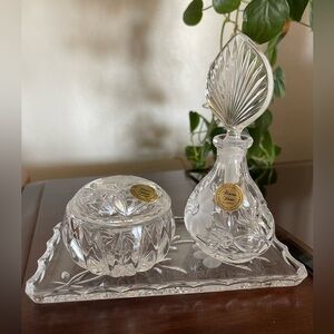 Princess House Crystal Vanity Set